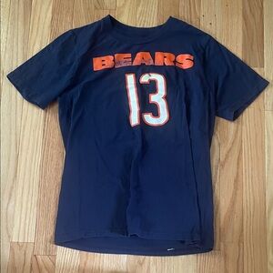 Chicago Bears White 13 Football T Shirt Boys Large Blue White Short Sleeve NFL